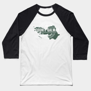 County Galway Map Baseball T-Shirt